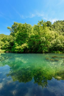 Krupajsko Vrelo beautiful thermal water spring in Serbia near Zagubica, with watefals, unbelievable ecological oasis with caves, light blue water with healing properties. 