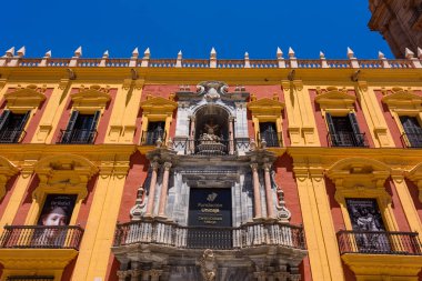 Malaga, İspanya - 02 Ağustos 2024: Centro Cultural Fundacion Unicaja de Malaga, İspanya