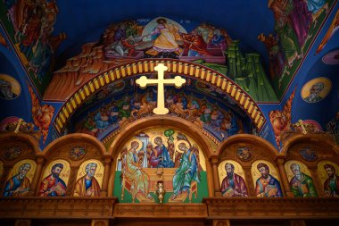 Novi Sad, Sırbistan - 29 Mart 2025: Misheluk 'taki Kutsal Peygamber Elijah Kilisesi (Sırpça: Crkva Svetog Ilije na Mieluku). 