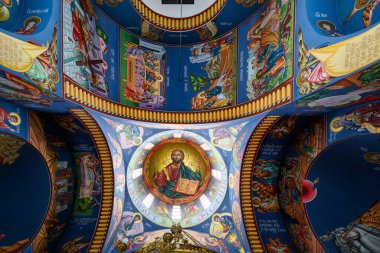 Novi Sad, Sırbistan - 29 Mart 2025: Misheluk 'taki Kutsal Peygamber Elijah Kilisesi (Sırpça: Crkva Svetog Ilije na Mieluku). 