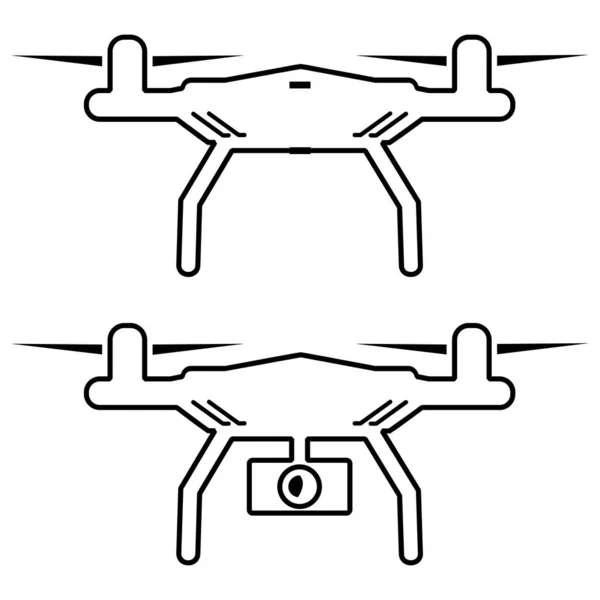 Drón Szimbólum Légi Drón Ikon Egyszerű Stílus — Stock Vector