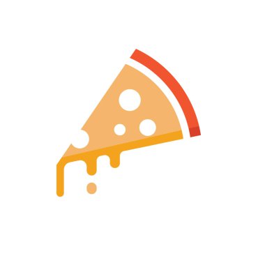 Pizza ikonu vektör çizim şablonu ağı