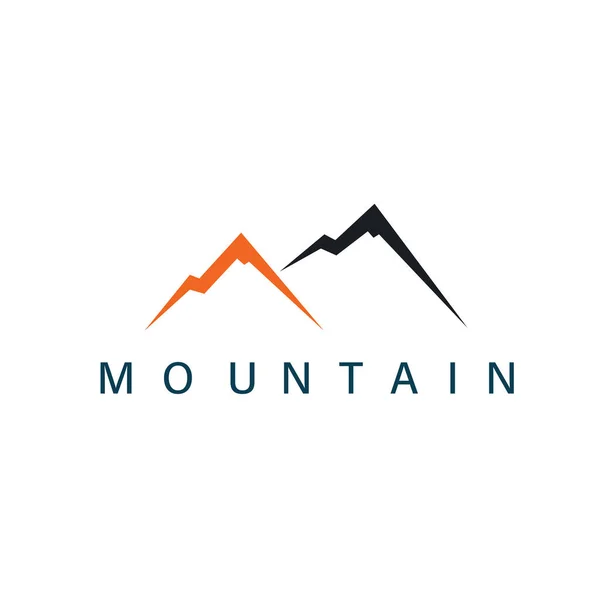 Montanha Ícone Vetor Ilustração Conceito Design Modelo — Vetor de Stock