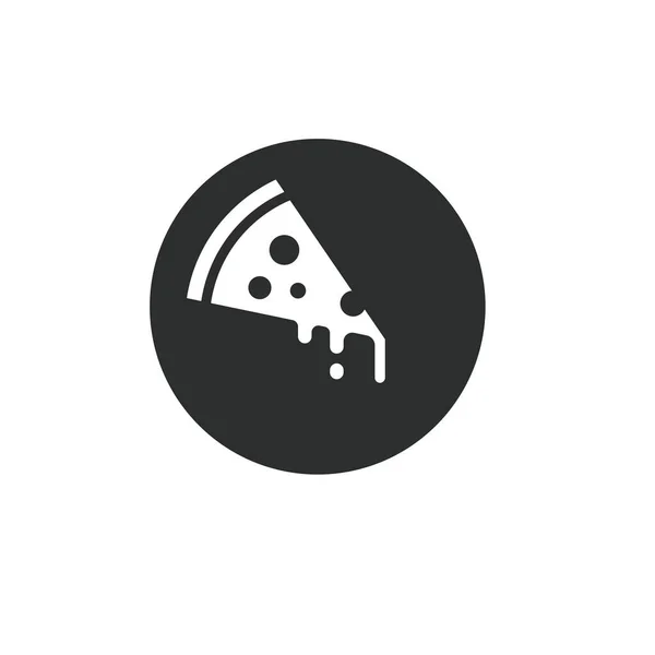 Черная Пицца Иконка Вектор Иллюстрации Дизайн Шаблон Веб Лицензионные Стоковые Векторы
