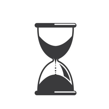 siyah kum saati vektör simgesi element tasarım şablonu ağı