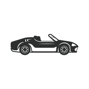 black sport car element  vector icon  design template web clipart