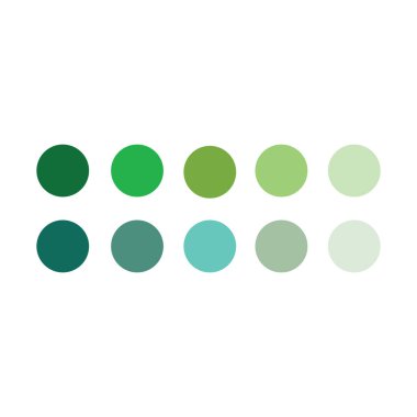 green color palette vector element design template web