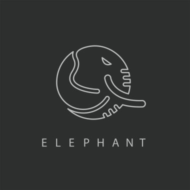 Fil çember çizgisi logo ikonu vektör konsept şablonu ağı