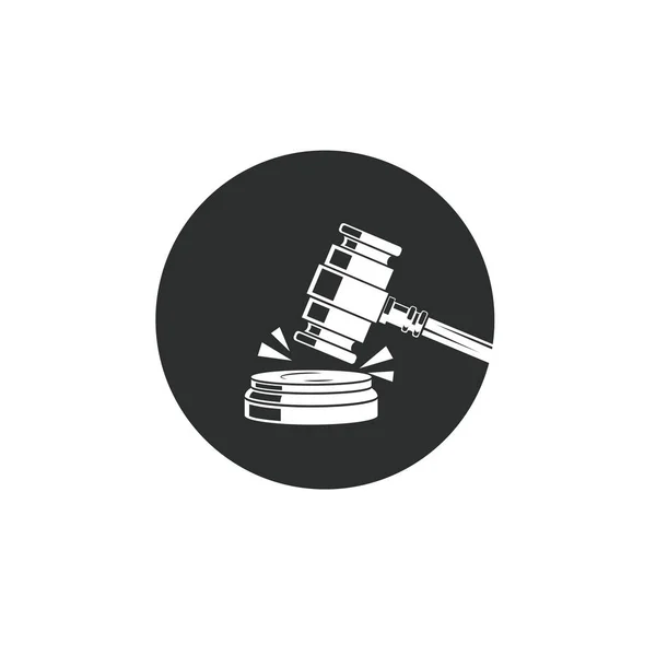 裁判官のゲーベルアイコンベクトル要素コンセプトデザインテンプレートウェブ — ストックベクタ