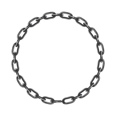 çember metal zincir element tasarım şablonu ağı