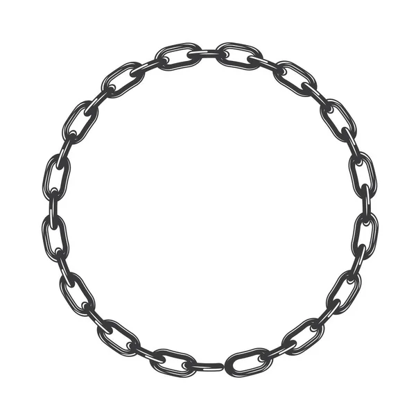 Circle Metal Chain Vector Element Design Template Web — Stock Vector