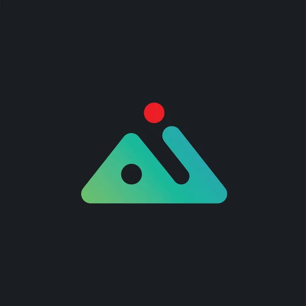 Ai文字三角形アイコンベクトルコンセプトデザインテンプレートWeb ロイヤリティフリーのストックイラスト