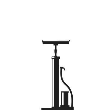 siyah manuel hava pompası ikon vektör çizim elemanı şablonu ağı