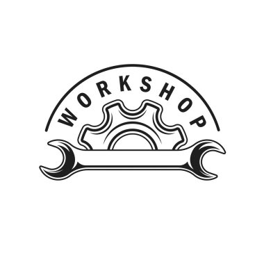 Otomotiv onarımı ve servis logosu vektör konsepti tasarımı