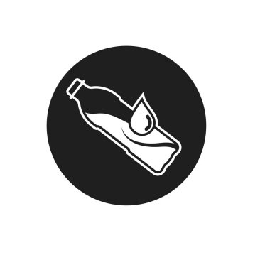 Maden suyu logo ikonu vektör konsepti tasarım şablonu ağı