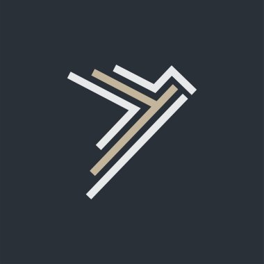 Uçan kuş Y harfi ok simgesi vektör konsept tasarımı