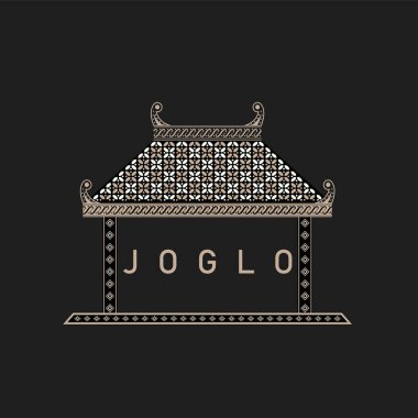 joglo house logo vektörü, joglo Endonezya 'daki geleneksel bir Cava evinin adıdır.