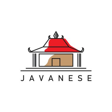 joglo house logo vektörü, joglo Endonezya 'daki geleneksel bir Cava evinin adıdır.