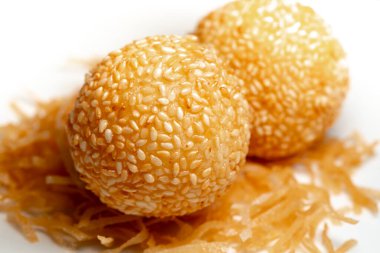 Çin usulü Hong Kong usulü Dim Sum Susam Topları