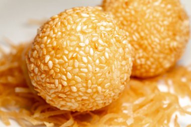 Çin usulü Hong Kong usulü Dim Sum Susam Topları