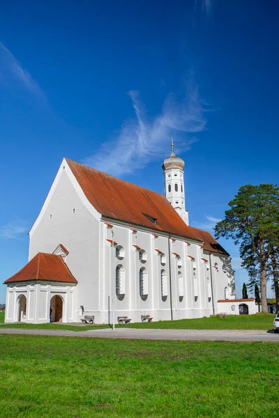 Chiesa Nella Piccola Città Schwangau Baviera Germania — Foto Stock
