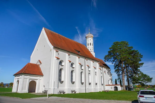 Chiesa Nella Piccola Città Schwangau Baviera Germania — Foto Stock