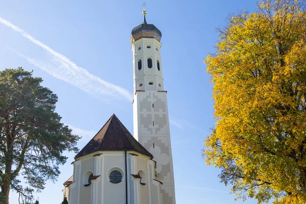 Kerk Het Kleine Stadje Schwangau Beieren Duitsland — Stockfoto