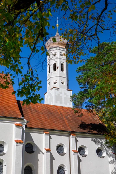 Kerk Het Kleine Stadje Schwangau Beieren Duitsland — Stockfoto