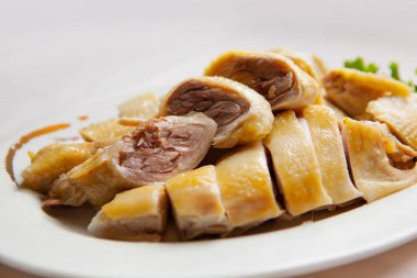 Tayvan 'ın ünlü haşlanmış tavuğu.