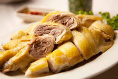 Tayvan 'ın ünlü haşlanmış tavuğu.