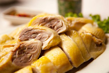 Tayvan 'ın ünlü haşlanmış tavuğu.