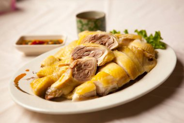 Tayvan 'ın ünlü haşlanmış tavuğu.