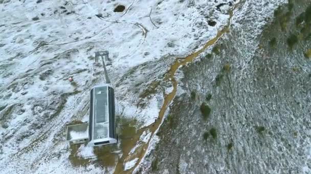 瑞士阿尔卑斯山 最大的冰川艾瑞雪河 缆车站 — 图库视频影像
