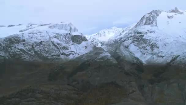 Grootste Gletsjer Aletschgletscher Ijsrivier Zwitserse Alpen — Stockvideo