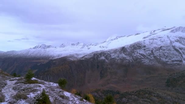 Glaciar Más Grande Aletschgletscher Ice River Los Alpes Suizos — Vídeos de Stock