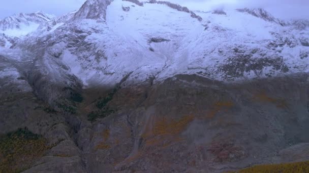 Maior Geleira Aletschgletscher Ice River Nos Alpes Suíços — Vídeo de Stock