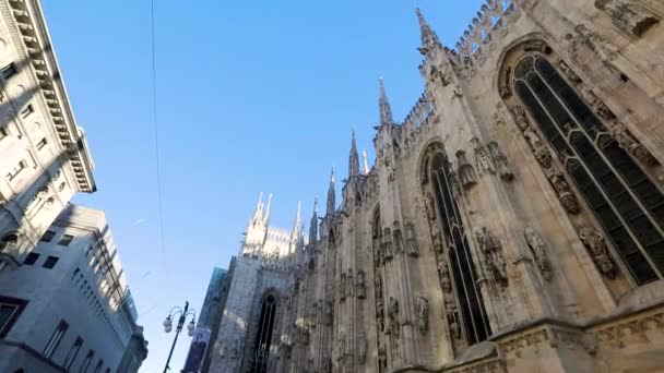 Миланский Собор Италия Третий Величине Собор Мире 2023 Милан Италия — стоковое видео
