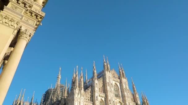 Catedral Milão Itália Terceira Maior Catedral Mundo 2023 Milão Itália — Vídeo de Stock