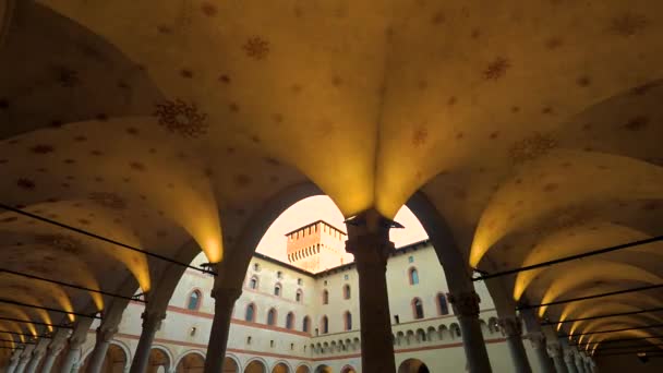 Μιλάνο Ιταλία Τουριστικό Μνημείο Κάστρο Του Κρατιδίου 2023 Μιλάνο Ιταλία — Αρχείο Βίντεο