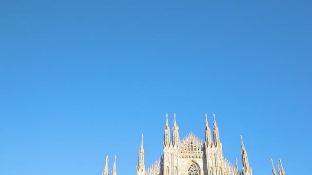 Миланский Собор Италия Третий Величине Собор Мире 2023 Милан Италия — стоковое видео