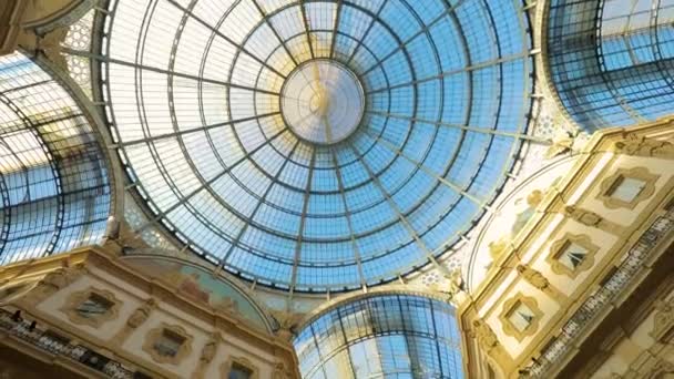 Atrações Comerciais Milão Itália São Locais Históricos Históricos Emmanura Return — Vídeo de Stock