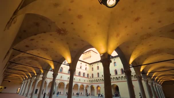 Mailand Italien Touristendenkmal Sstate Castle 2023 Mailand Italien — Stockvideo