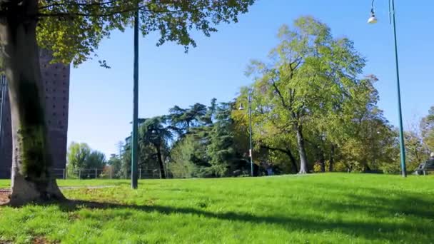 Mailand Mailand Der Park Des Schlosses Von Sstorm Castle 2023 — Stockvideo