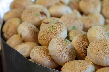 Tayvan 'da Taipei, yengeç kabuğu sarı kekler