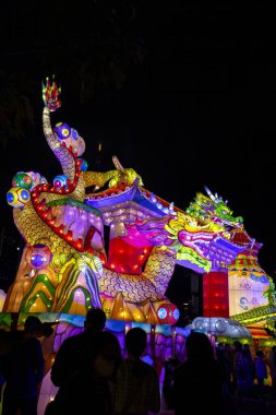 Tayvan 'daki canlı fener festivali (2023 02 04, Taipei, Tayvan)