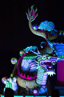 Tayvan 'daki canlı fener festivali (2023 02 04, Taipei, Tayvan)