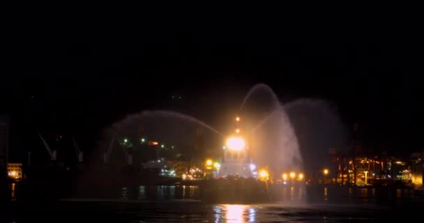 Fluierarea Bărcii Zona Portului Sărbătorește Festivalul — Videoclip de stoc