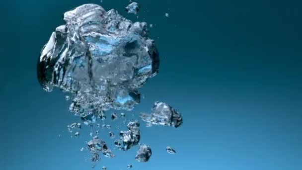 Disparo Alta Velocidad Burbujas Naturales Agua Mineral Clara — Vídeos de Stock