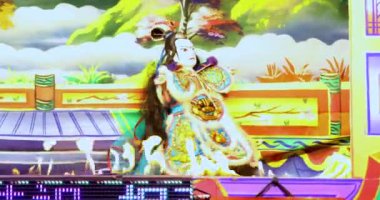 (2018 / 03 / 02 Taipei, Tayvan) Geleneksel bir Tayvan kukla gösterisi