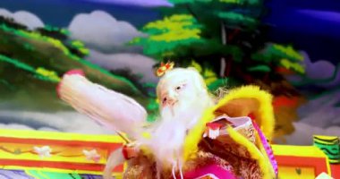 (2018 / 03 / 02 Taipei, Tayvan) Geleneksel bir Tayvan kukla gösterisi